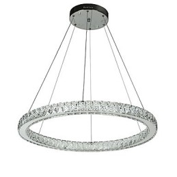 Lámpara colgante de techo con anillo regulable, moderna lámpara de araña para interiores con control remoto