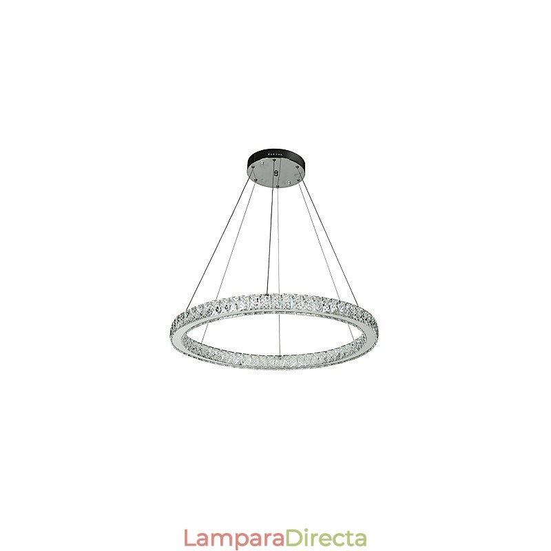 Lámpara colgante de techo con anillo regulable, moderna lámpara de araña para interiores con control remoto