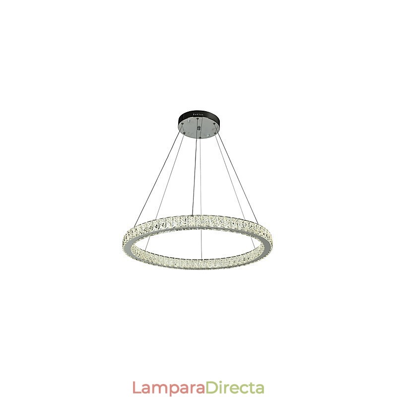 Lámpara colgante de techo con anillo regulable, moderna lámpara de araña para interiores con control remoto