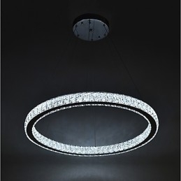Lámpara colgante de techo con anillo regulable, moderna lámpara de araña para interiores con control remoto