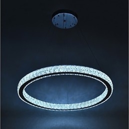 Lámpara colgante de techo con anillo regulable, moderna lámpara de araña para interiores con control remoto