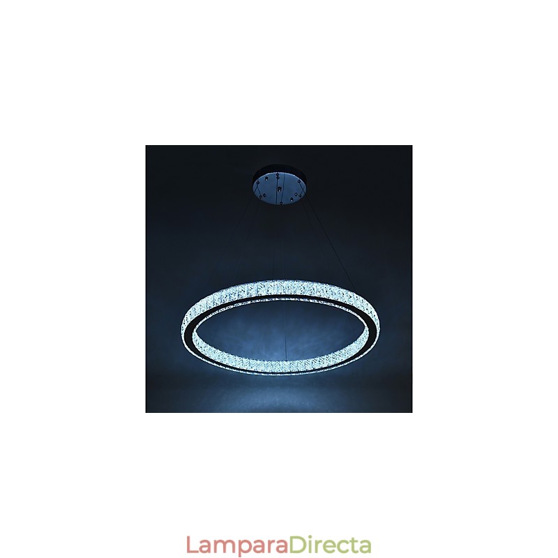 Lámpara colgante de techo con anillo regulable, moderna lámpara de araña para interiores con control remoto
