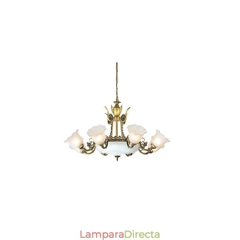 Lámpara de araña de metal estilo mini con pintura clásica tradicional