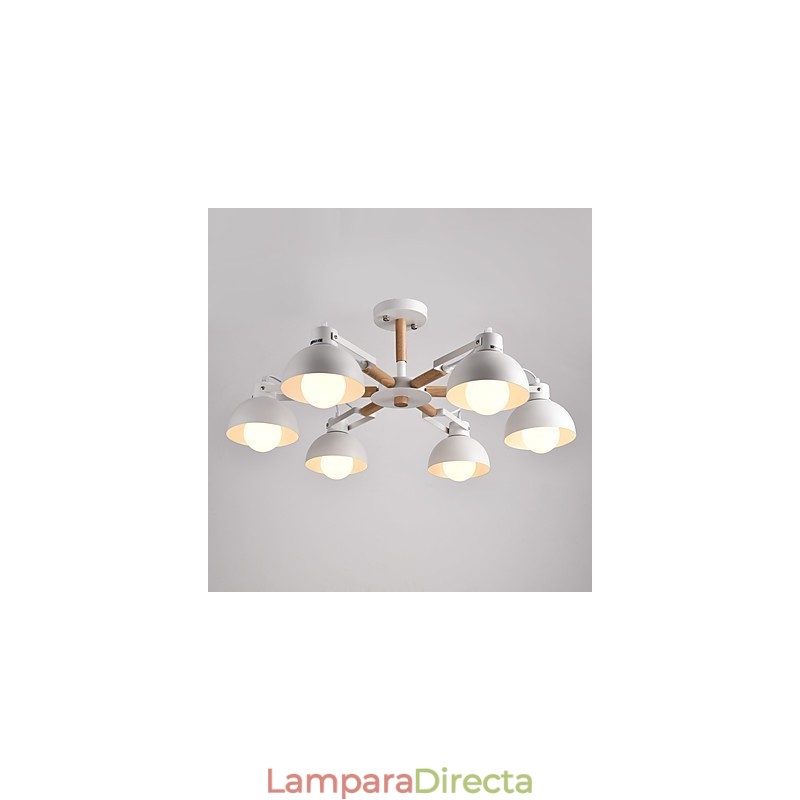 Lámpara de araña de metal estilo mini, con pintura retro vintage rústica clásica tradicional.
