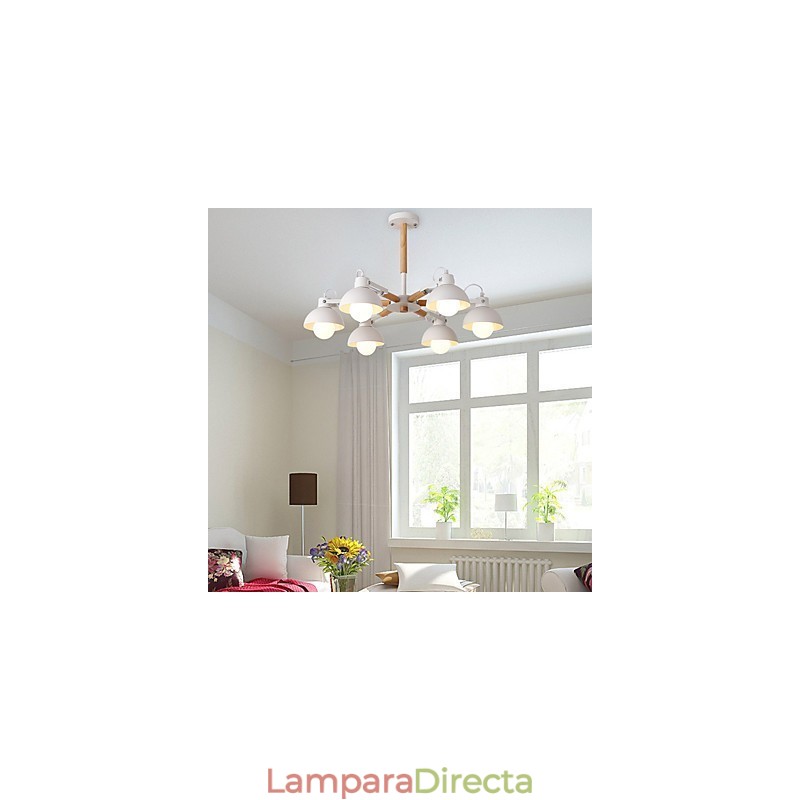 Lámpara de araña de metal estilo mini, con pintura retro vintage rústica clásica tradicional.