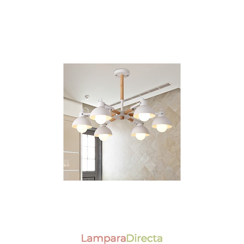 Lámpara de araña de metal estilo mini, con pintura retro vintage rústica clásica tradicional.