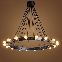 Lámpara de araña creativa nórdica retro industrial para ático