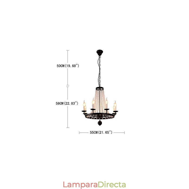 Lámpara de araña de 8 luces, moderna, contemporánea, tradicional, clásica, rústica, estilo cabaña, vintage, retro, estilo farol, tambor, estilo isla campestre, globo, cuenco.