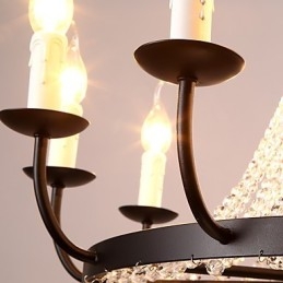 Lámpara de araña de 8 luces, moderna, contemporánea, tradicional, clásica, rústica, estilo cabaña, vintage, retro, estilo farol, tambor, estilo isla campestre, globo, cuenco.