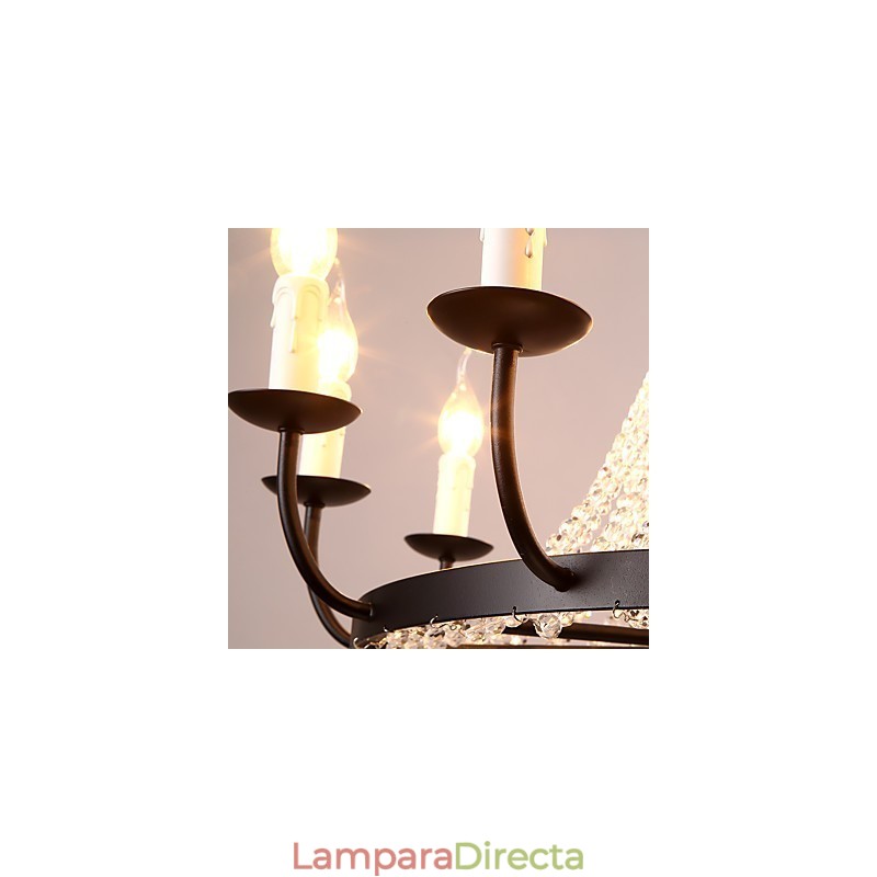 Lámpara de araña de 8 luces, moderna, contemporánea, tradicional, clásica, rústica, estilo cabaña, vintage, retro, estilo farol, tambor, estilo isla campestre, globo, cuenco.