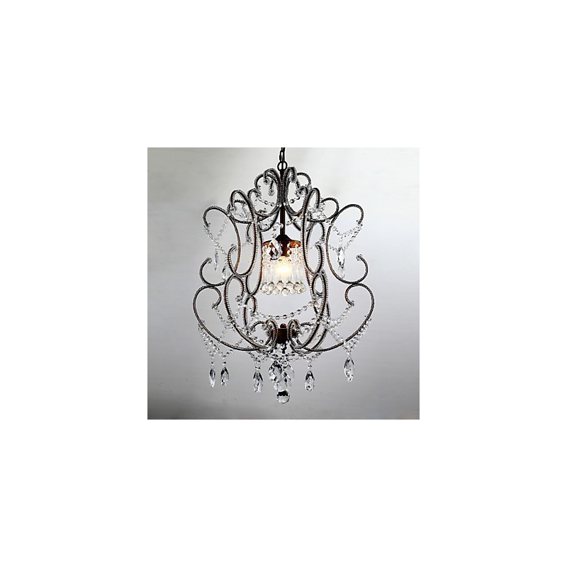 Lámpara colgante de cristal con diseño de araña moderna y vintage