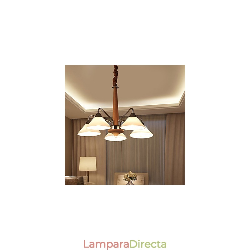 Lámpara de araña contemporánea moderna de 5 luces para