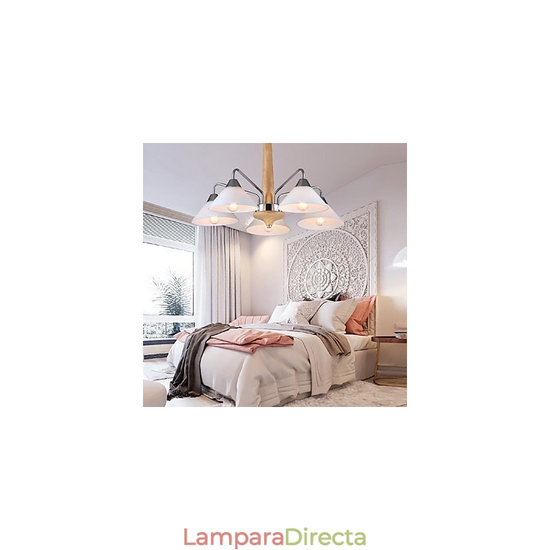 Lámpara de araña contemporánea moderna de 5 luces para