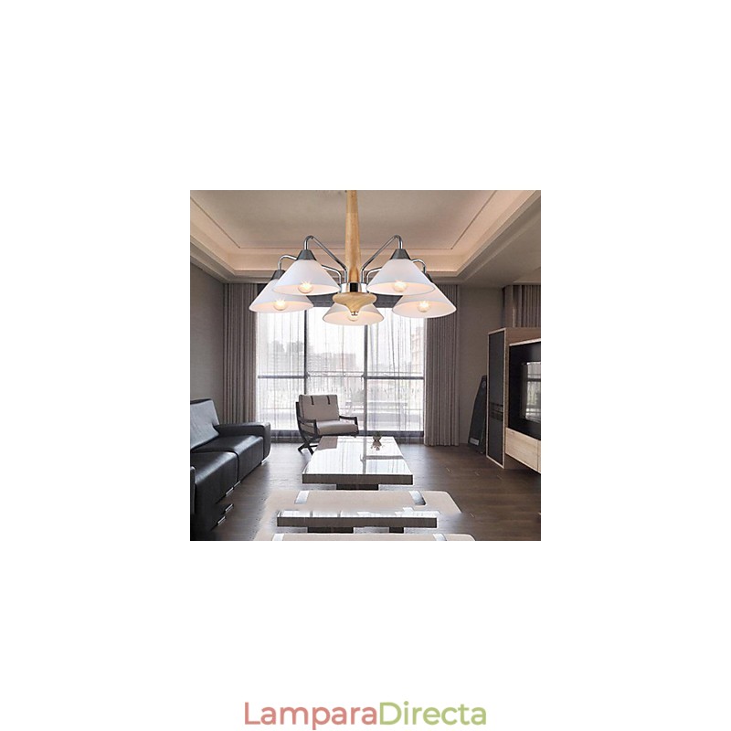 Lámpara de araña contemporánea moderna de 5 luces para