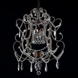 Lámpara colgante de cristal con diseño de araña moderna y vintage
