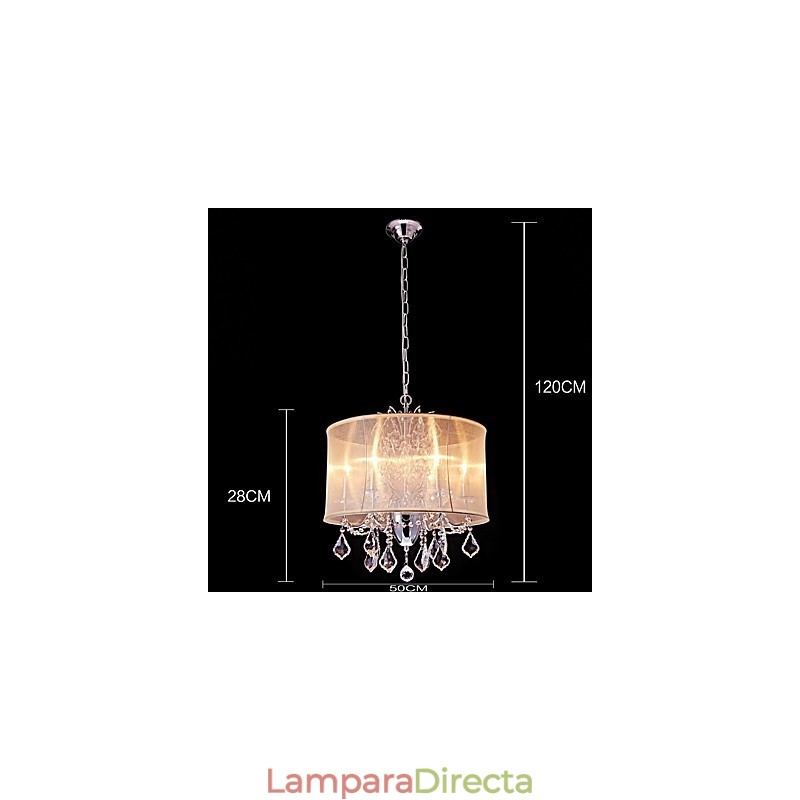 Lámpara de araña de metal moderna, contemporánea, tradicional, clásica, campestre, cromada, para diseñadores de estilo mini de cristal.