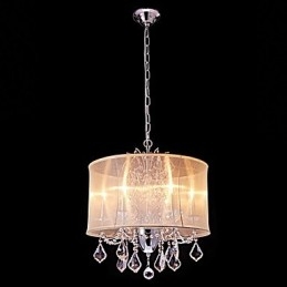 Lámpara de araña de metal moderna, contemporánea, tradicional, clásica, campestre, cromada, para diseñadores de estilo mini de cristal.