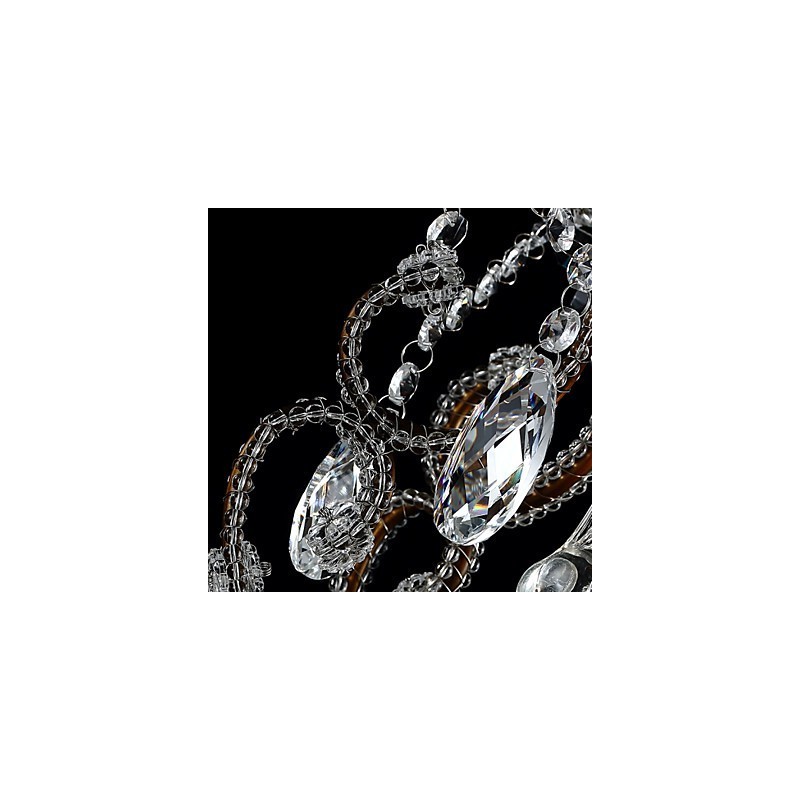 Lámpara colgante de cristal con diseño de araña moderna y vintage