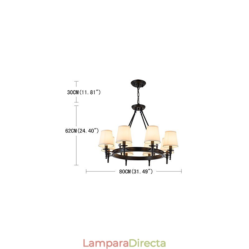 Lámpara de araña empotrada de 8 luces, una luz, dos estilos, moderna, contemporánea, tradicional, clásica, rústica, pintura