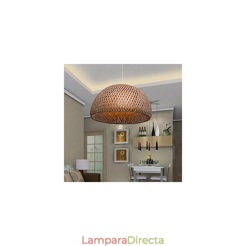 Lámpara de araña de bambú vintage creativa para el hogar