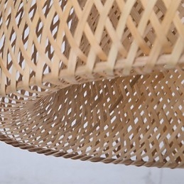 Lámpara de araña de bambú vintage creativa para el hogar