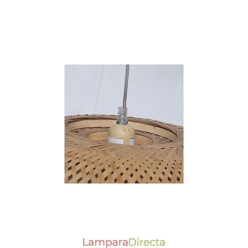 Lámpara de araña de bambú vintage creativa para el hogar
