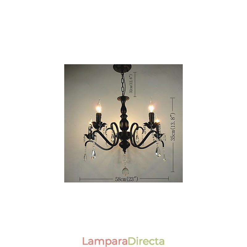 Lámparas novedosas de estilo europeo de hierro forjado, originalidad, individualidad, decoración, lámpara de vela, candelabro.