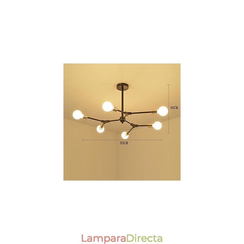 Lámpara colgante con pintura clásica tradicional de estilo mini de madera y bambú.