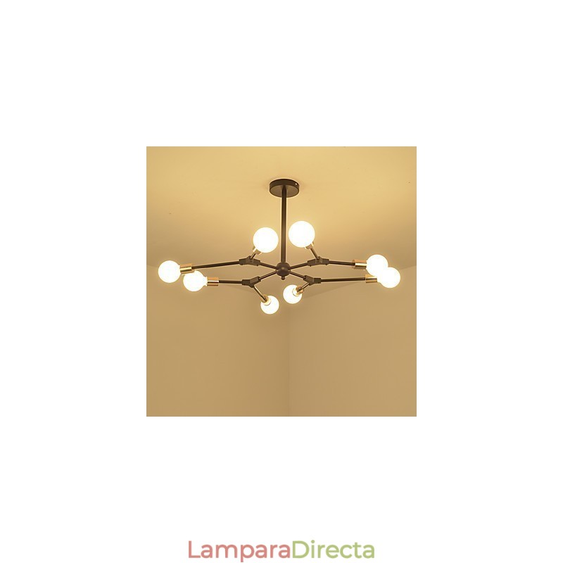 Lámpara colgante tradicional clásica con pintura característica para estilo mini madera bambú