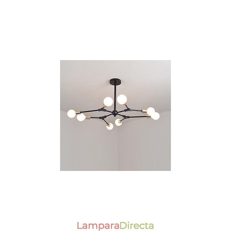 Lámpara colgante tradicional clásica con pintura característica para estilo mini madera bambú