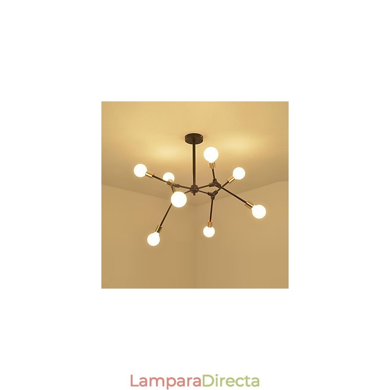 Lámpara colgante tradicional clásica con pintura característica para estilo mini madera bambú