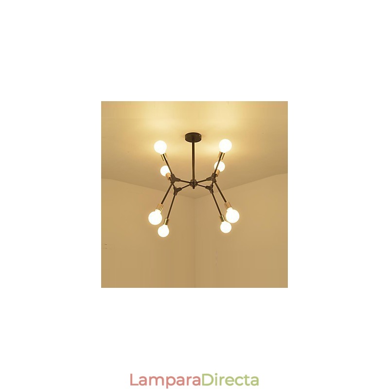 Lámpara colgante tradicional clásica con pintura característica para estilo mini madera bambú