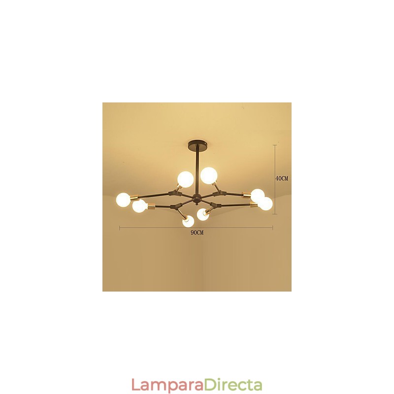 Lámpara colgante tradicional clásica con pintura característica para estilo mini madera bambú
