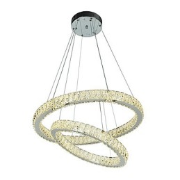 Lámpara de araña de cristal para interiores, moderna lámpara colgante de techo, iluminación regulable con control remoto