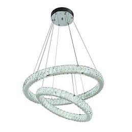 Lámpara de araña de cristal para interiores, moderna lámpara colgante de techo, iluminación regulable con control remoto