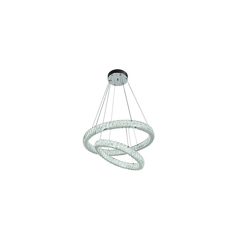 Lámpara de araña de cristal para interiores, moderna lámpara colgante de techo, iluminación regulable con control remoto