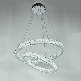 Lámpara de araña de cristal para interiores, moderna lámpara colgante de techo, iluminación regulable con control remoto