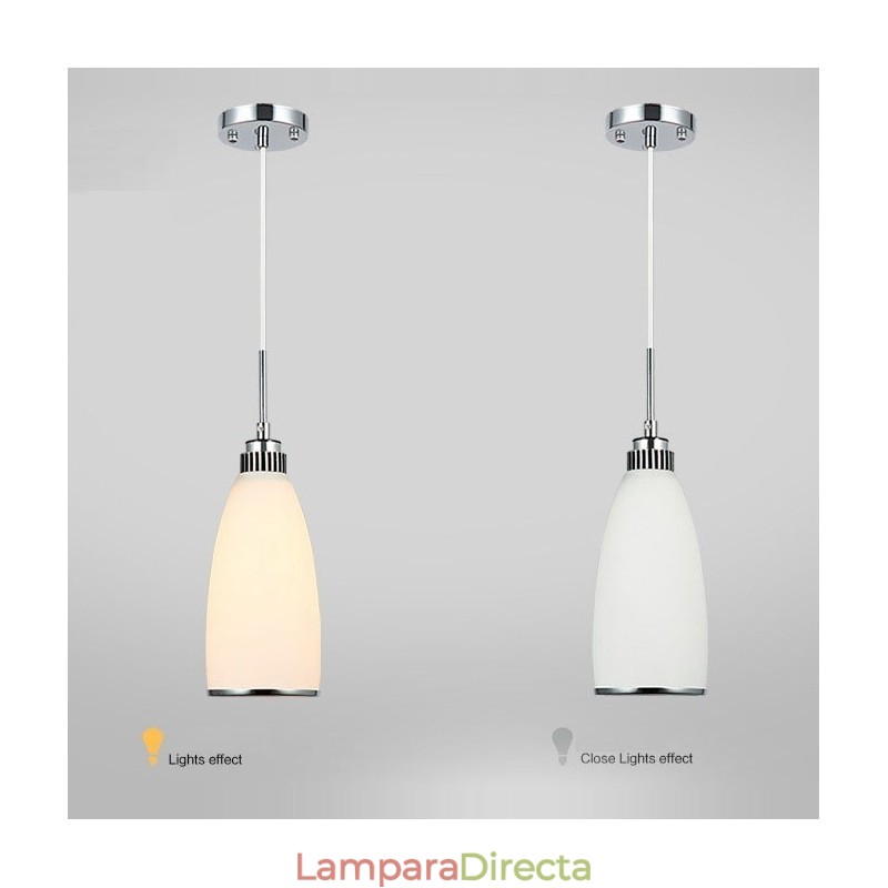 Lámpara colgante de metal integrada, moderna y contemporánea, de 1 luz
