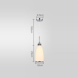Lámpara colgante de metal integrada, moderna y contemporánea, de 1 luz