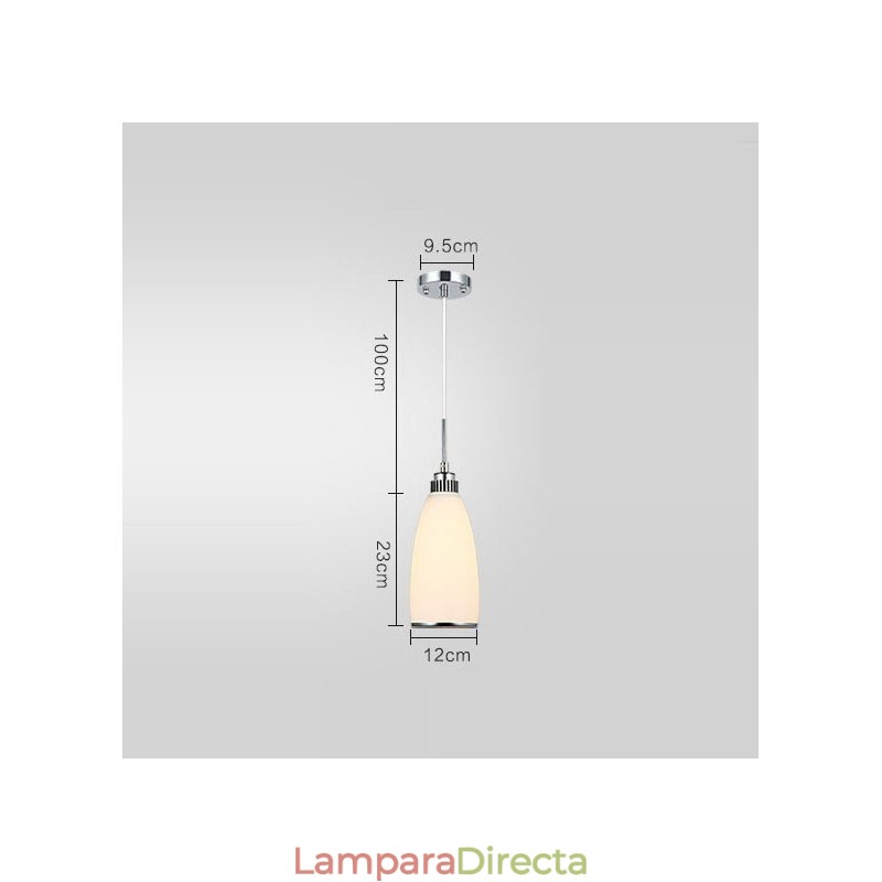 Lámpara colgante de metal integrada, moderna y contemporánea, de 1 luz