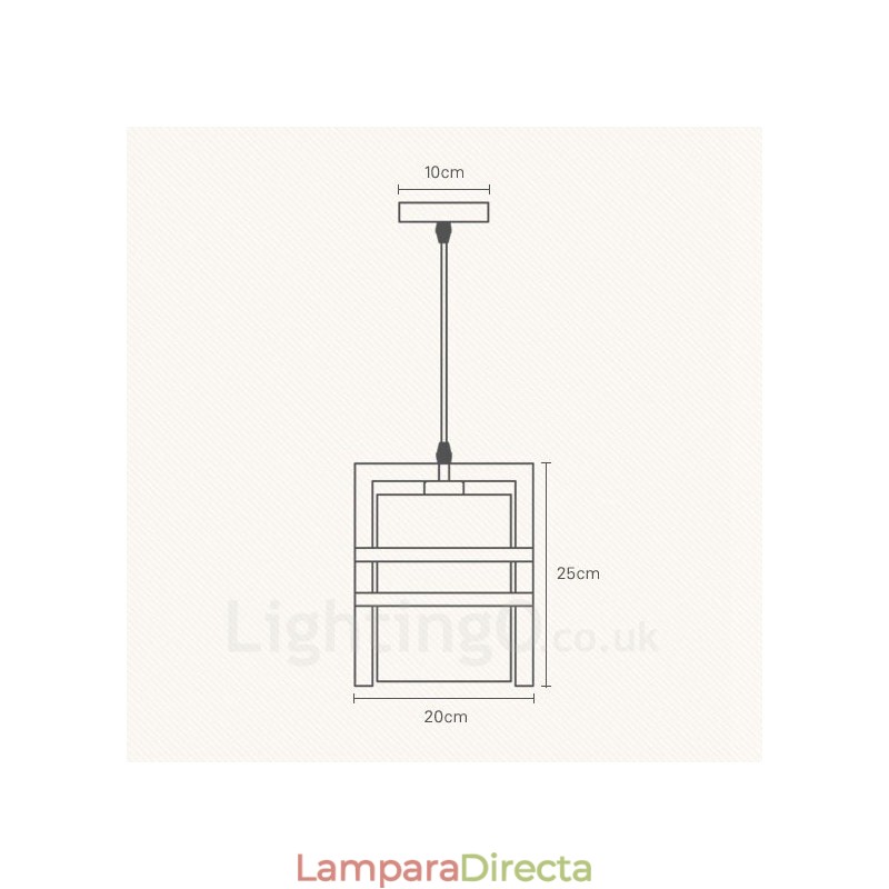 1 lámpara colgante retro vintage de madera clara con pantalla de tela