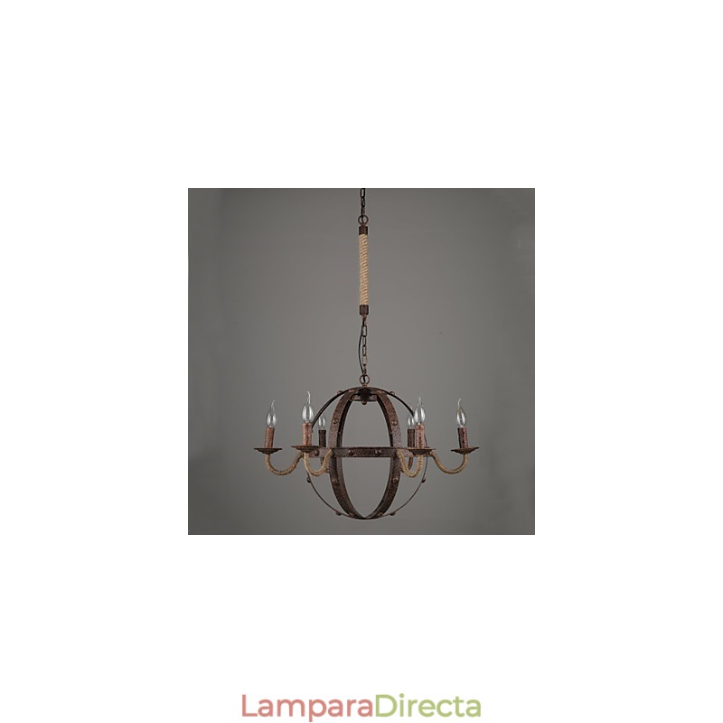Lámpara de araña vintage de metal