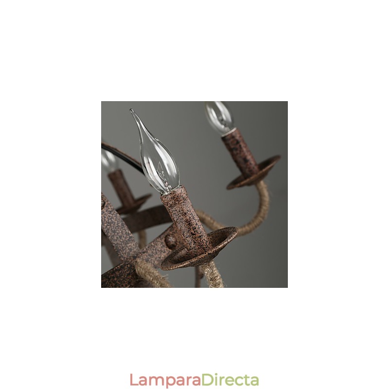 Lámpara de araña vintage de metal