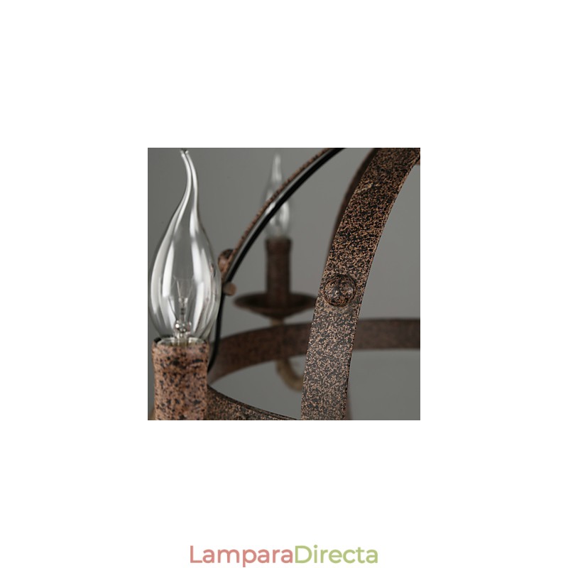 Lámpara de araña vintage de metal