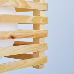 1 Lámpara colgante de madera moderna contemporánea de estilo nórdico con pantalla de cristal