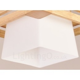 1 lámpara colgante de madera moderna contemporánea de estilo nórdico con pantalla de tela