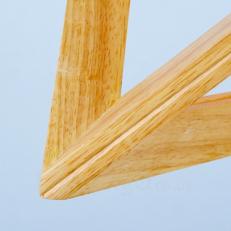 Lámpara colgante contemporánea moderna de madera clara con pantalla de madera