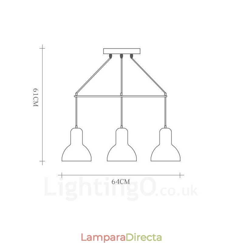 Lámpara colgante contemporánea moderna de madera de 5 luces con pantalla de hierro