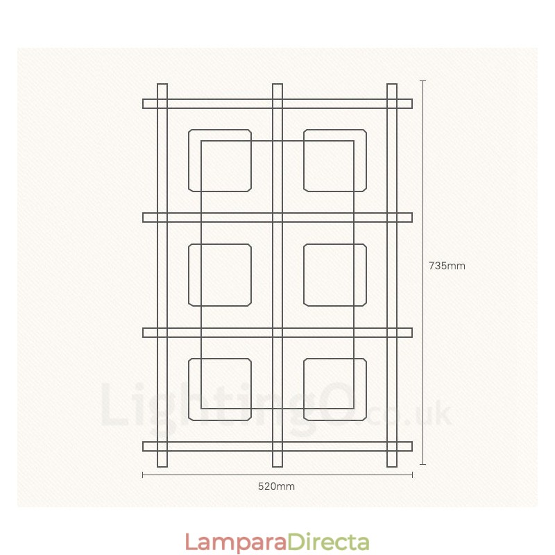 Lámparas de techo empotradas de estilo nórdico contemporáneo moderno de 6 luces con pantalla de vidrio