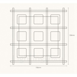 Lámparas de techo empotradas de estilo nórdico contemporáneo moderno de 9 luces con pantalla de vidrio